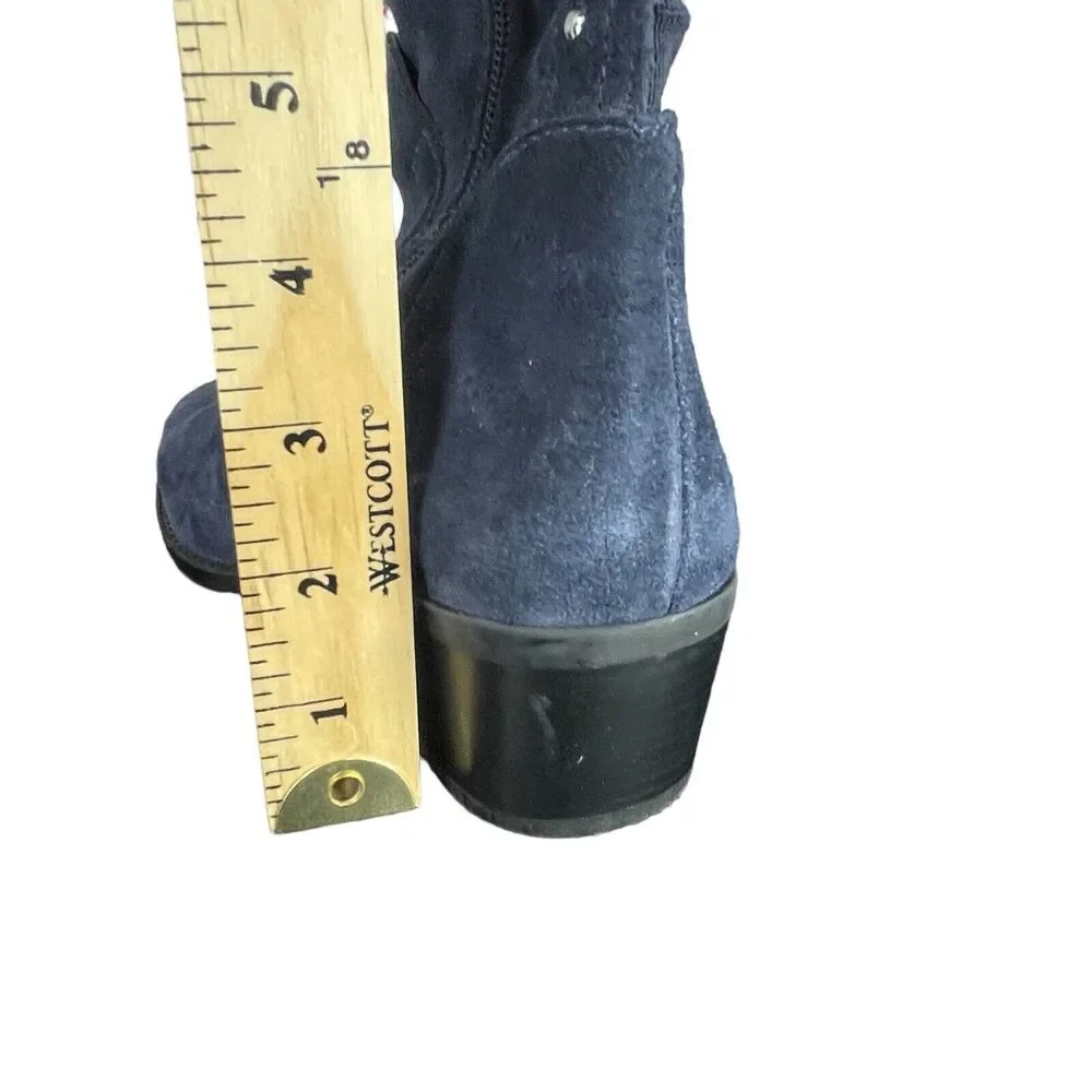 Vince Camuto Briella Blue Suede Leather Over the Knee Boots SIZE 5.5 Womens Shoe
